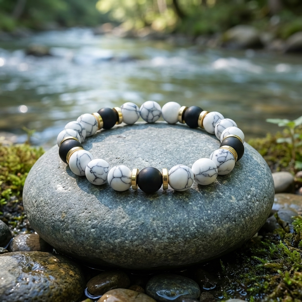 Marble & Onyx Bracelet