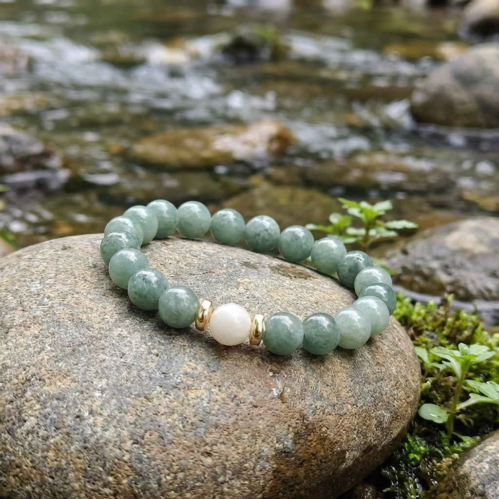 Jade Green Pearl Bracelet