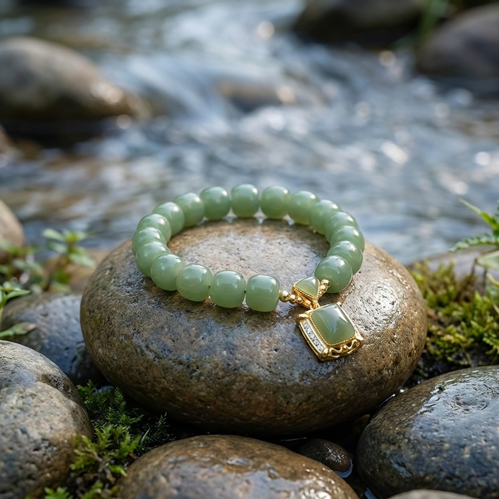 Royal Jade Pendant Bracelet