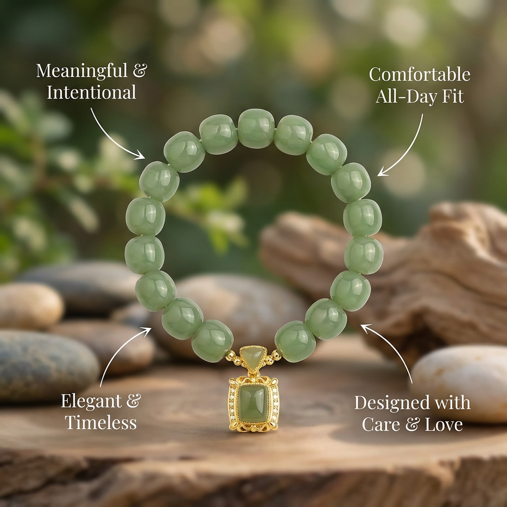 Royal Jade Pendant Bracelet