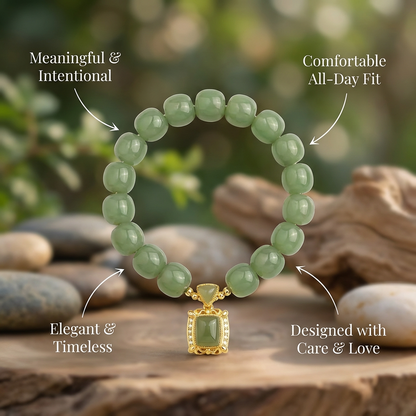 Royal Jade Pendant Bracelet