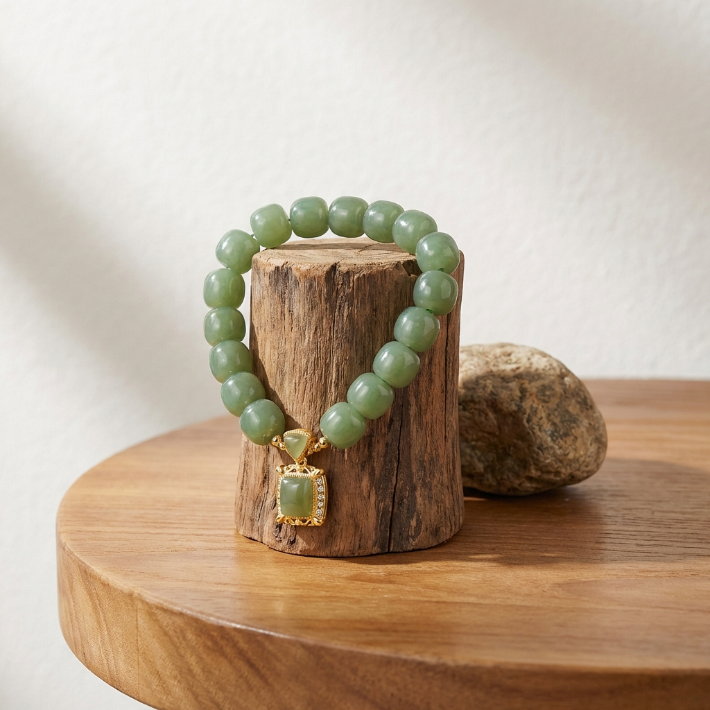 Royal Jade Pendant Bracelet