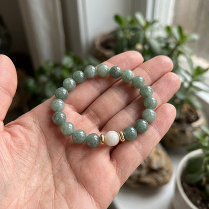 Jade Green Pearl Bracelet