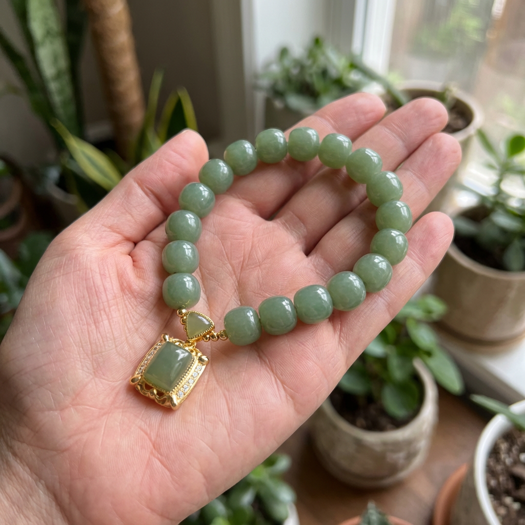 Royal Jade Pendant Bracelet